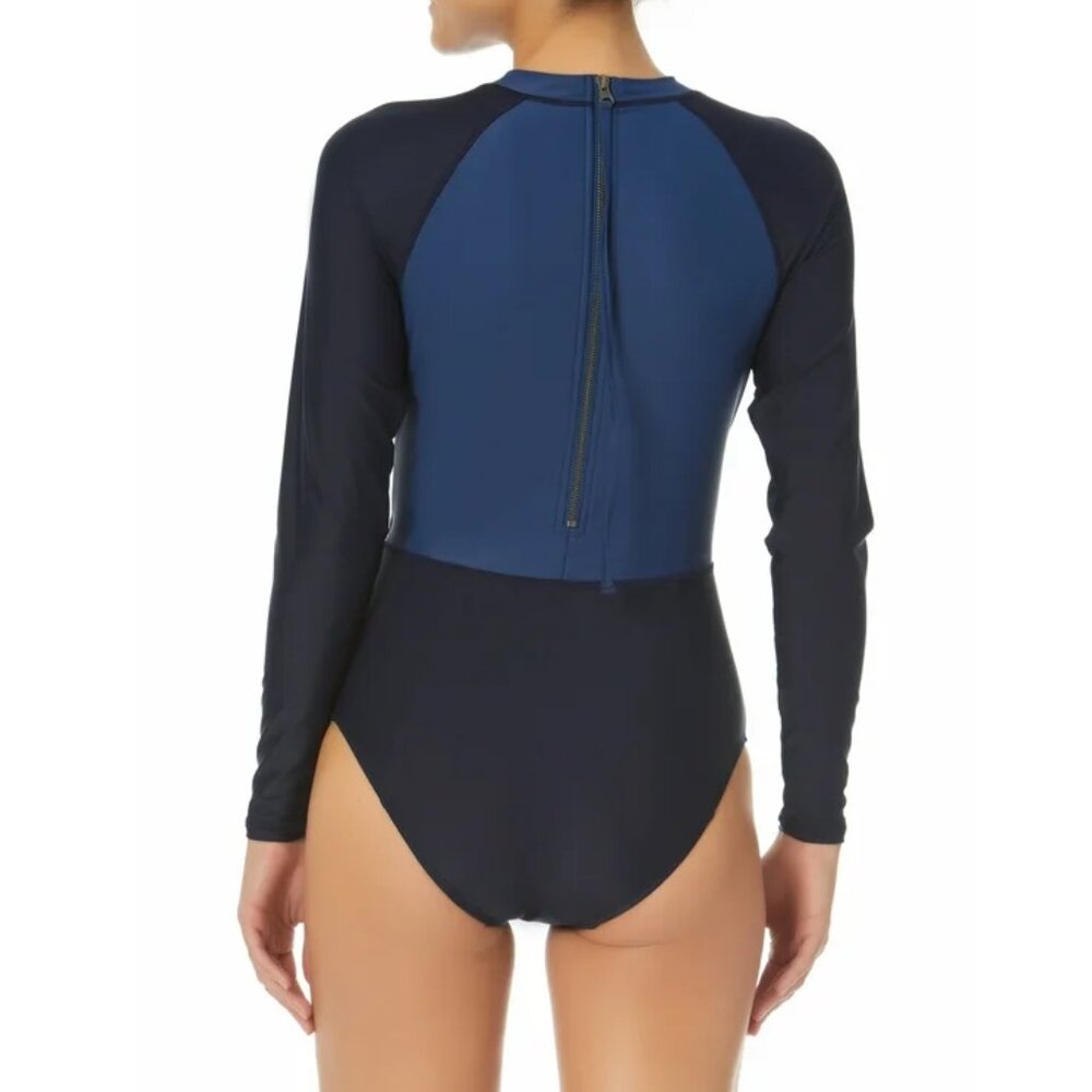 NWT US Polo Assn Palm Beach Rash Guard Zip Back Size Small - Picture 2 of 13